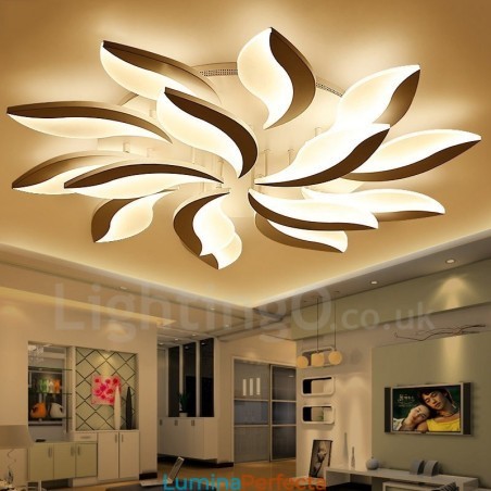 Candelabru integrat modern, contemporan, cu 15 lumini, de 128 W Candelabru integrat modern, contemporan, cu 15 lumini, de 128 W