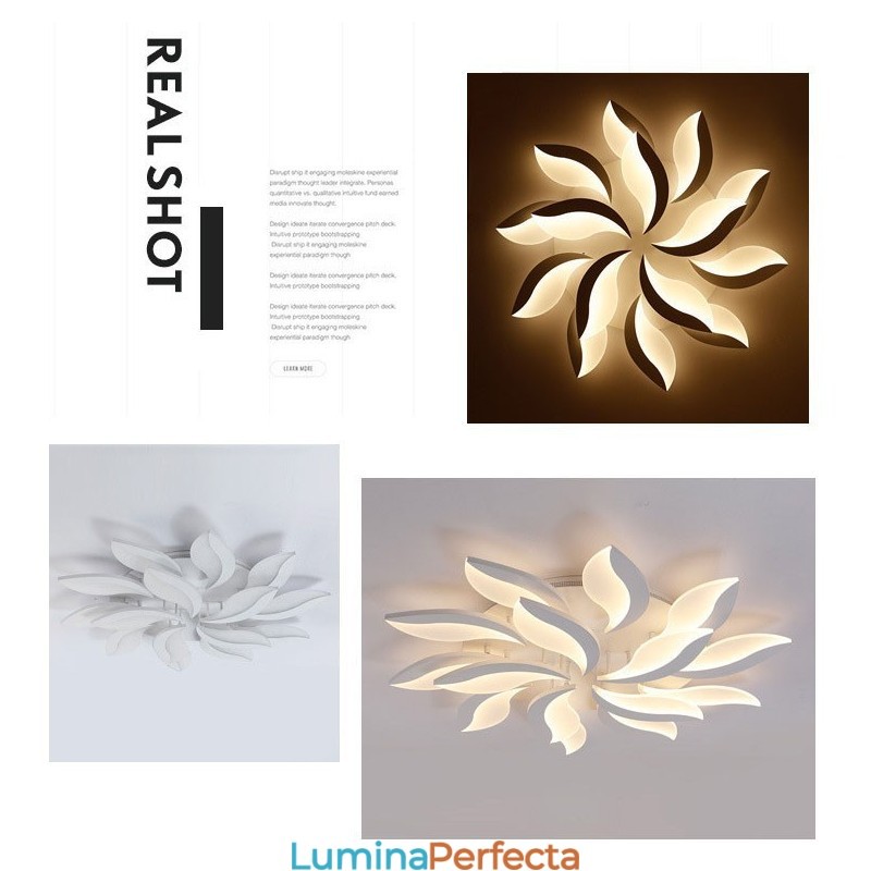Candelabru integrat modern, contemporan, cu 15 lumini, de 128 W