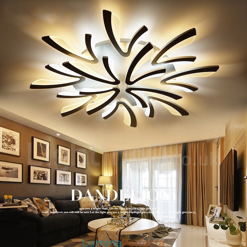 Candelabru integrat modern contemporan cu 12 lumini