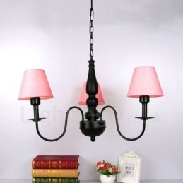 Candelabru din metal tradițional clasic integrat cu 3 lumini