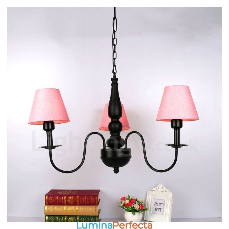 Candelabru din metal tradițional clasic integrat cu 3 lumini