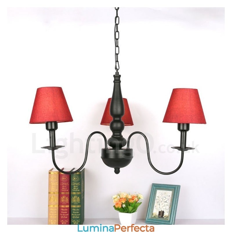 Candelabru din metal tradițional clasic integrat cu 3 lumini