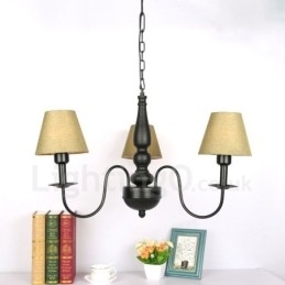 Candelabru din metal tradițional clasic integrat cu 3 lumini