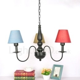 Candelabru din metal tradițional clasic integrat cu 3 lumini