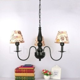 Candelabru din metal tradițional clasic integrat cu 3 lumini