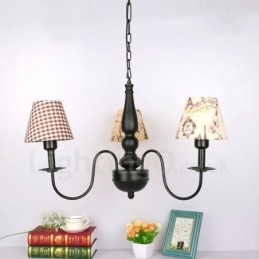 Candelabru din metal tradițional clasic integrat cu 3 lumini
