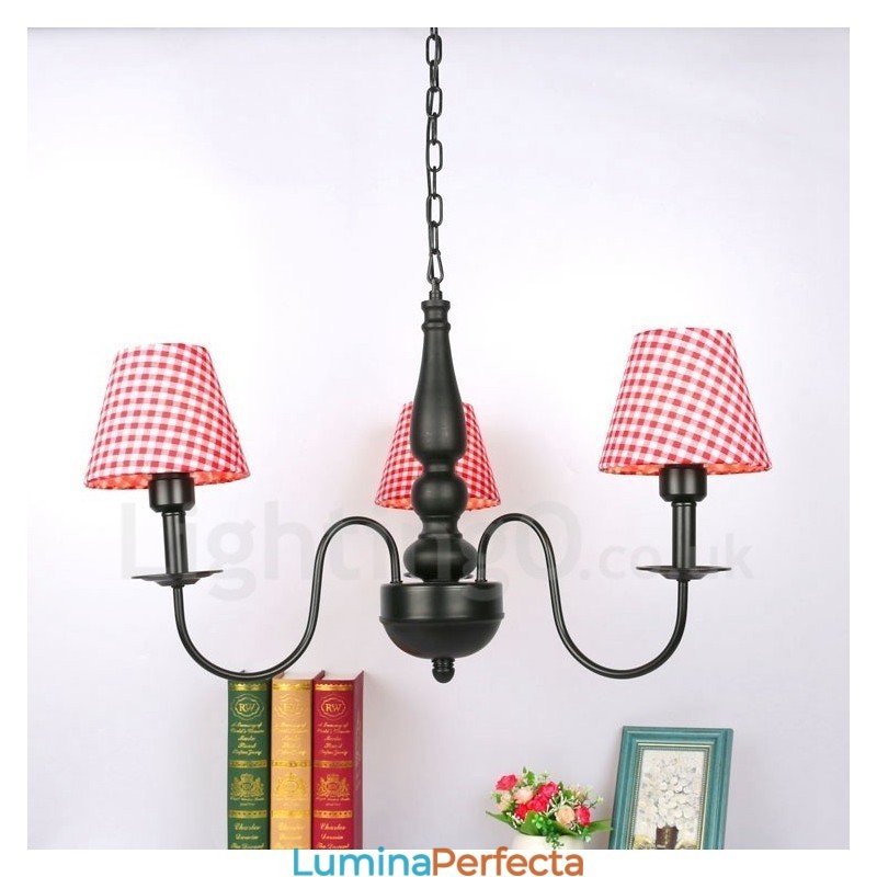 Candelabru din metal tradițional clasic integrat cu 3 lumini