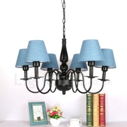 Candelabru metalic integrat în stil mediteranean cu 6 lumini