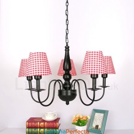 Candelabru metalic integrat în stil mediteranean Candelabru metalic integrat în stil mediteranean