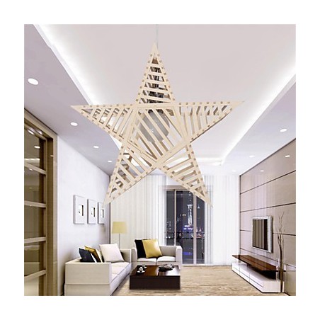 Candelabru din lemn Star cu cinci colțuri de epocă Candelabru din lemn Star cu cinci colțuri de epocă