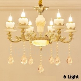 Candelabru din metal tradițional clasic integrat cu 6 lumini