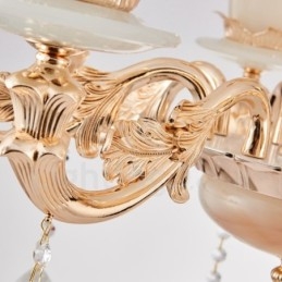 Candelabru din metal tradițional clasic integrat cu 6 lumini