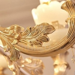 Candelabru din metal tradițional clasic integrat cu 6 lumini