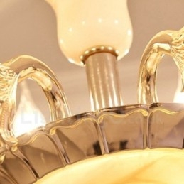 Candelabru din metal tradițional clasic integrat cu 6 lumini