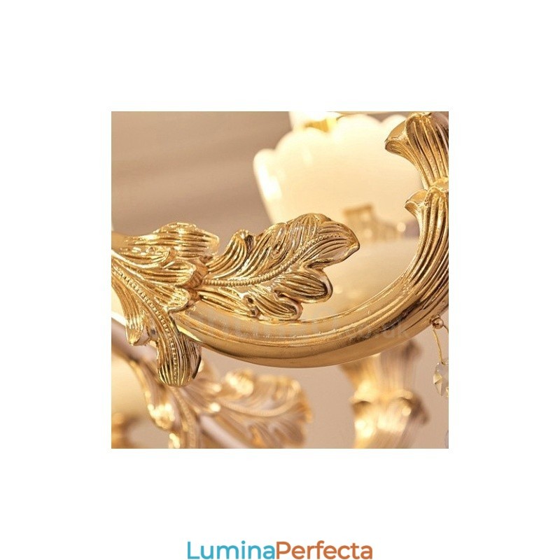 Candelabru din metal tradițional clasic integrat cu 8 lumini