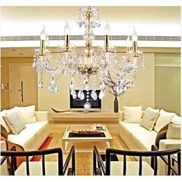 Candelabru 6 lumini Golden Vintage in Crystal Feature