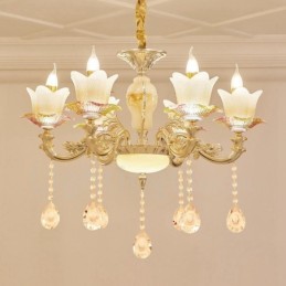 Candelabru din metal tradițional clasic integrat cu 6 lumini