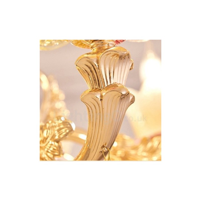 Candelabru din metal tradițional clasic integrat cu 6 lumini