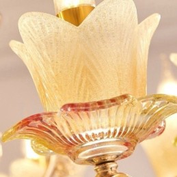 Candelabru din metal tradițional clasic integrat cu 6 lumini