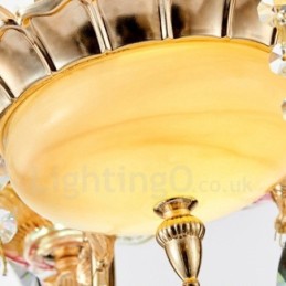 Candelabru din metal tradițional clasic integrat cu 6 lumini