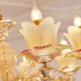 Candelabru din metal tradițional clasic integrat cu 8 lumini