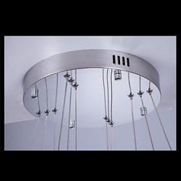 Lampă suspendată Iluminare modernă Alb cald trei inele D204060 Plafoniere mari de cristal K9 transparente D204060