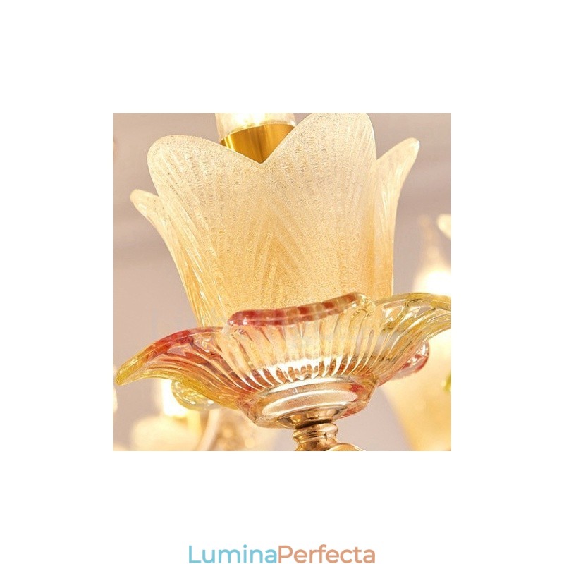 Candelabru din metal tradițional clasic integrat cu 15 lumini