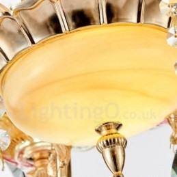 Candelabru din metal tradițional clasic integrat cu 15 lumini