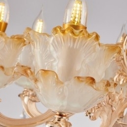 Candelabru din metal tradițional clasic integrat cu 15 lumini