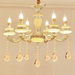 Candelabru de lux tradițional clasic integrat din metal cu 6 lumini