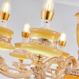 Candelabru de lux tradițional clasic integrat din metal cu 6 lumini