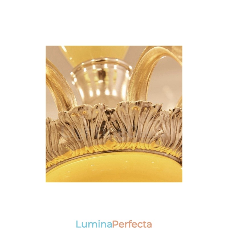 Candelabru de lux tradițional clasic integrat din metal cu 6 lumini