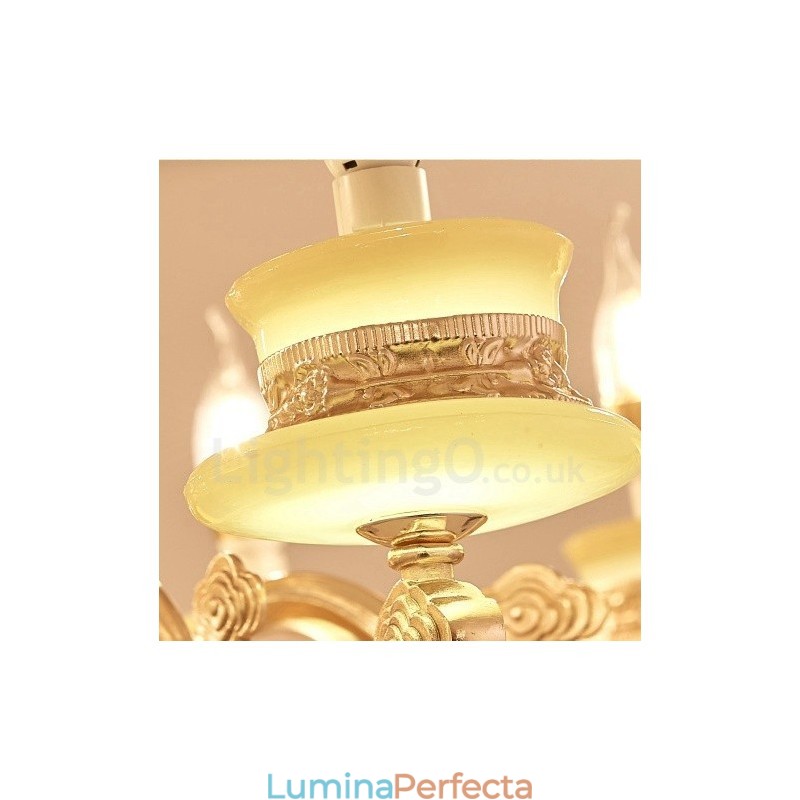 Candelabru de lux tradițional clasic integrat din metal cu 6 lumini