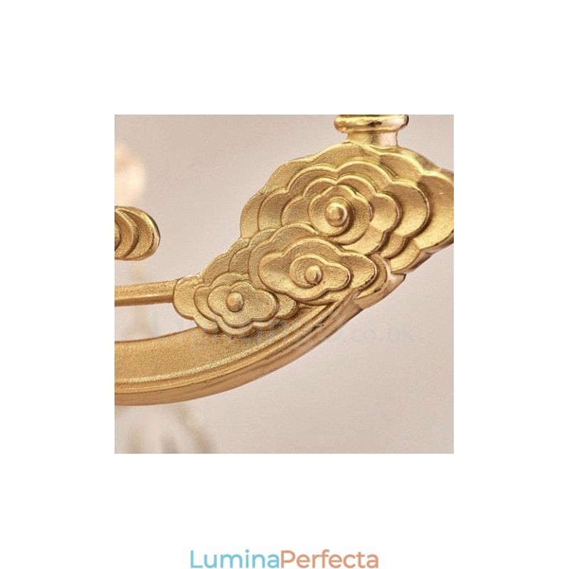 Candelabru de lux tradițional clasic integrat din metal cu 6 lumini