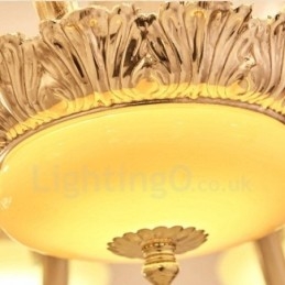 Candelabru de lux tradițional clasic integrat din metal cu 6 lumini