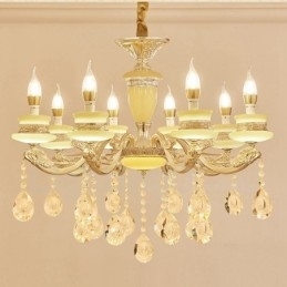 Candelabru din metal tradițional clasic integrat cu 8 lumini