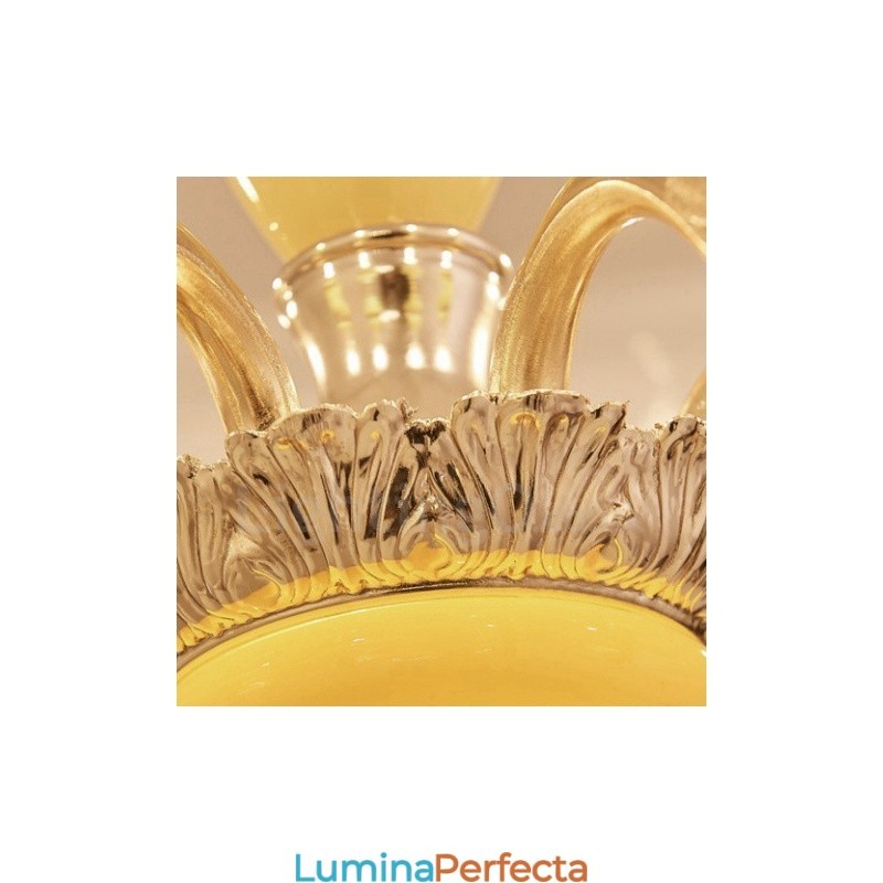 Candelabru din metal tradițional clasic integrat cu 8 lumini