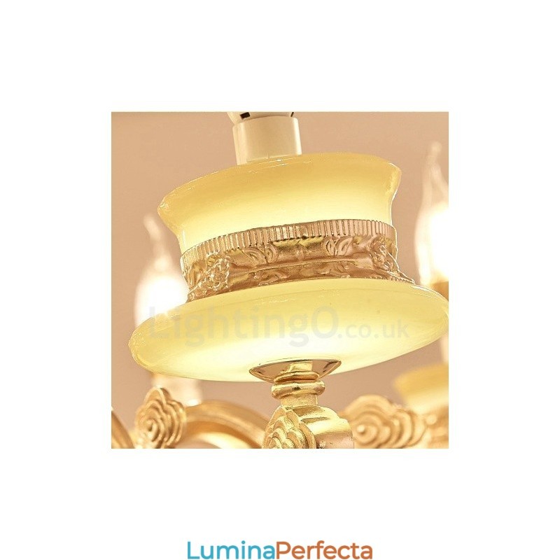Candelabru din metal tradițional clasic integrat cu 8 lumini