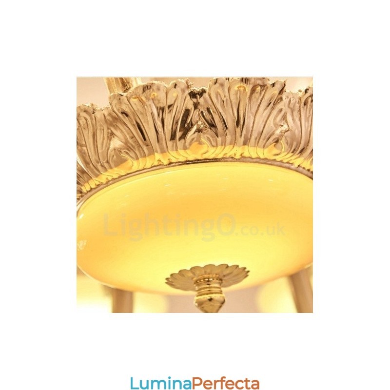 Candelabru din metal tradițional clasic integrat cu 8 lumini