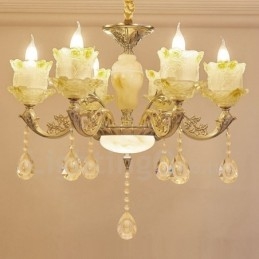 Candelabru din metal tradițional clasic integrat cu 6 lumini