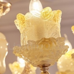 Candelabru din metal tradițional clasic integrat cu 15 lumini