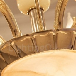 Candelabru din metal tradițional clasic integrat cu 15 lumini