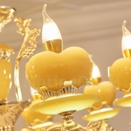 Candelabru din metal tradițional clasic integrat cu 8 lumini