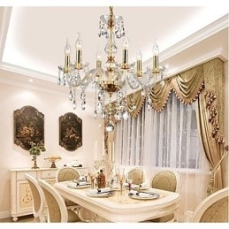 Candelabru 6 lumini Golden Vintage in Crystal Feature