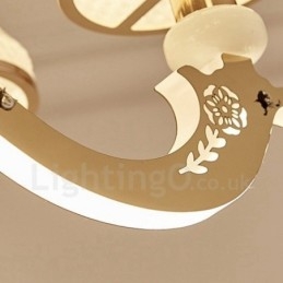 Candelabru de lux tradițional, clasic, integrat, din metal, cu 6 lumini