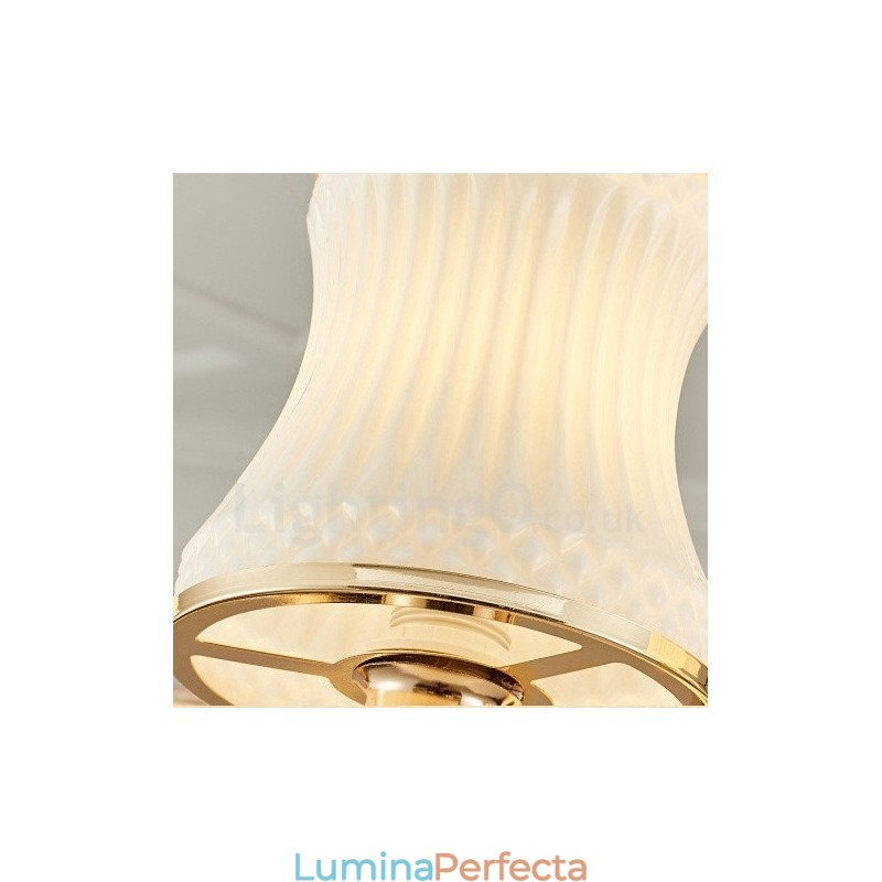 Candelabru de lux tradițional, clasic, integrat, din metal, cu 6 lumini