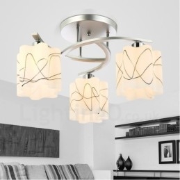 Candelabru integrat modern contemporan cu 3 lumini