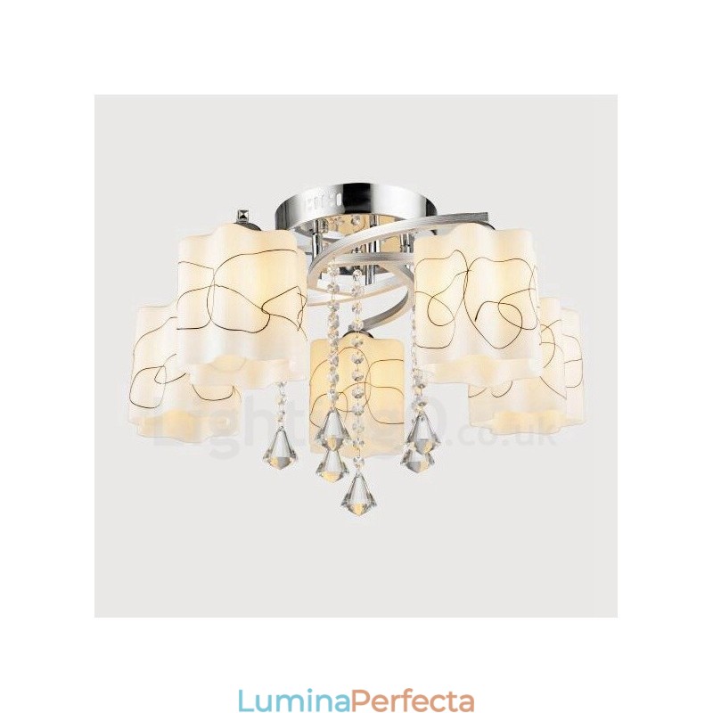 Candelabru integrat modern contemporan cu 5 lumini