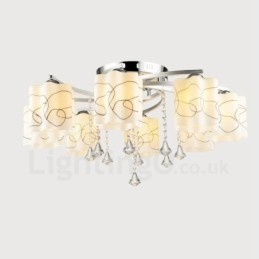 Candelabru integrat modern contemporan cu 8 lumini