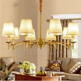 Candelabru metalic integrat Rustic Lodge cu 8 lumini